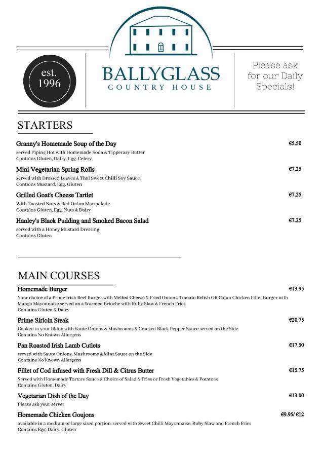 Ballyglass Country House Tipperary Exteriér fotografie